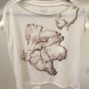 All saints Small Box tee with flower detail.